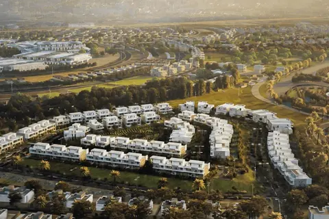 Hyde Park New Cairo, aerial of the residential districts and parkland